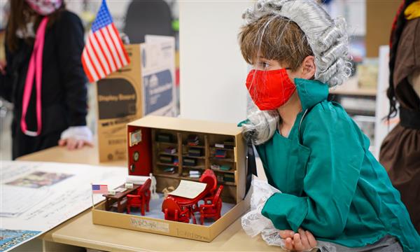 Student dressed as a historical figure